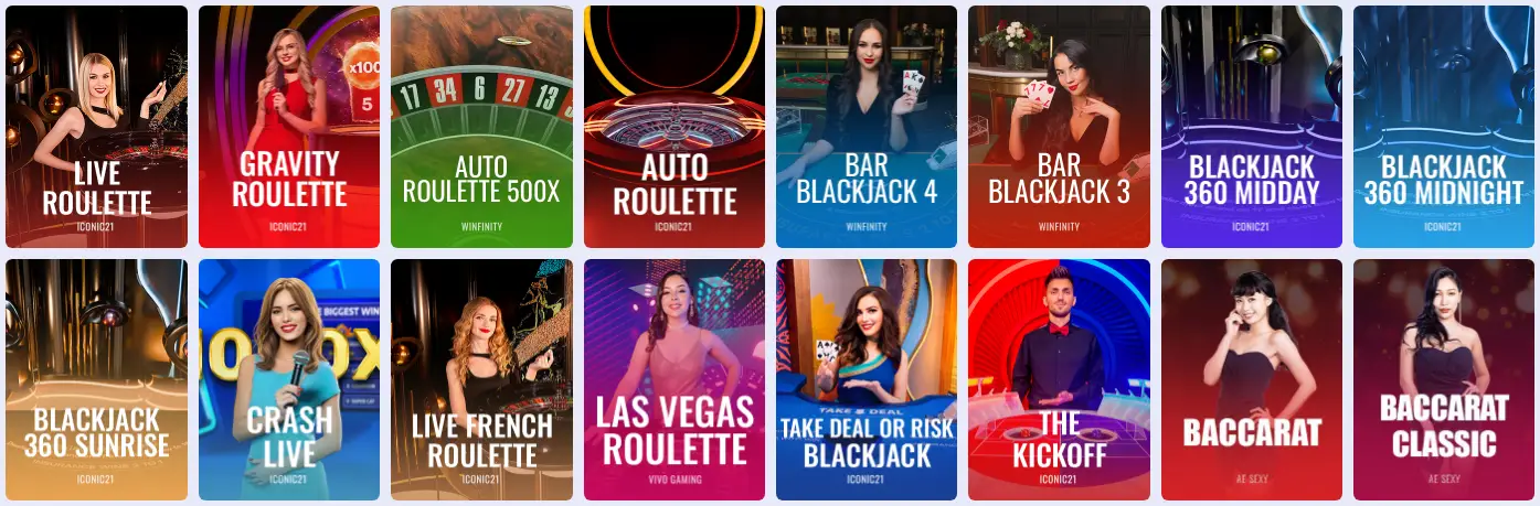 TrustStake Casino Live game collection